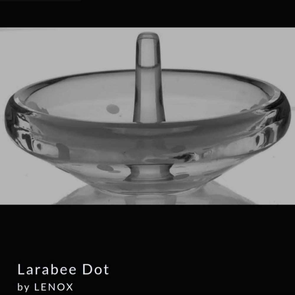Kate Spade Larabee frosted Polka Dot ring holder jewlery trinket dish circles